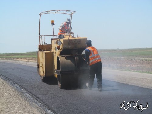 عملیات آسفالت 6 کیلومتر از محور قدیم آق قلا - گنبدکاووس آغاز شد