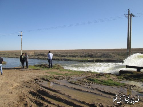 آبیاری 14000هکتار  مزارع غلات شهرستان آق قلا