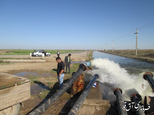 آبیاری 14000هکتار  مزارع غلات شهرستان آق قلا