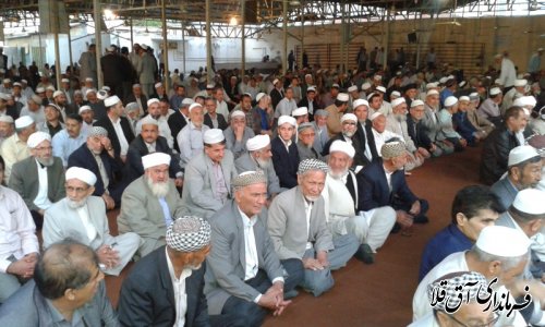 شرکت فرماندار شهرستان آق قلا درمراسم پایان سال تحصیلی حوزه علمیه مصلحی آق قلا