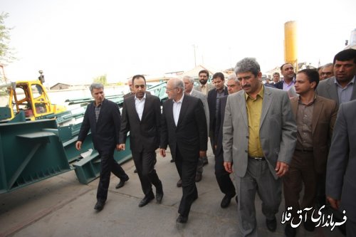بازدیدوزیر صنعت،معدن و تجارت از واحدهای تولیدی شهرستان آق قلا