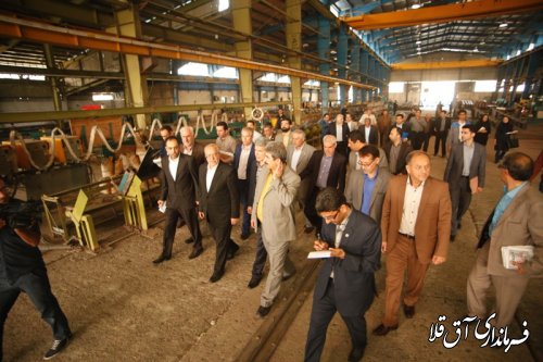 بازدیدوزیر صنعت،معدن و تجارت از واحدهای تولیدی شهرستان آق قلا