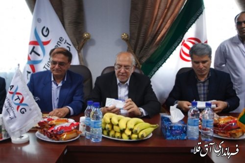 بازدیدوزیر صنعت،معدن و تجارت از واحدهای تولیدی شهرستان آق قلا