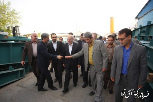 بازدیدوزیر صنعت،معدن و تجارت از واحدهای تولیدی شهرستان آق قلا