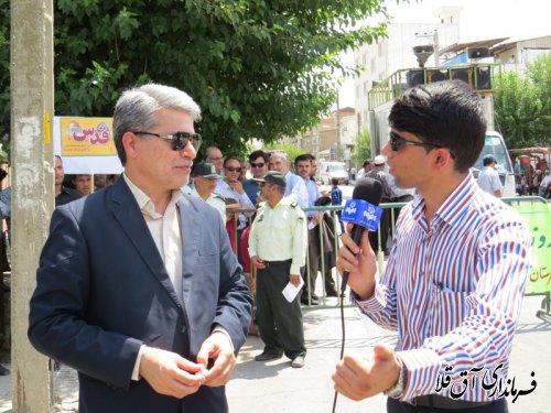 حضور فرماندار شهرستان آق قلا در راهپیمایی روز قدس