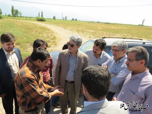 بازدید معاون وزیر راه و شهرسازی از راههای روستایی شهرستان آق قلا