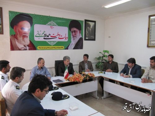 برگزاری دومین جلسه شورای ترافیک شهرستان آق قلا