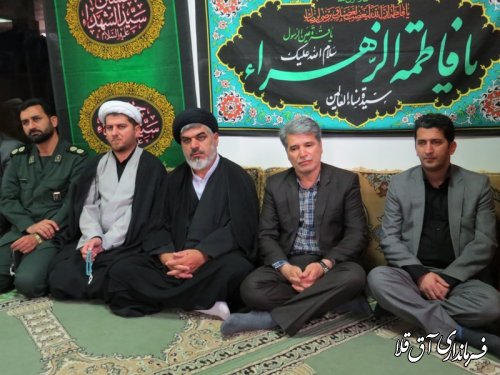 شرکت فرماندار شهرستان آق قلا در مراسم عزاداری سیدالشهداء