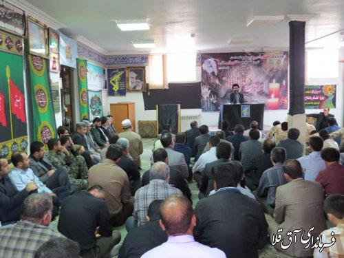 شرکت فرماندار شهرستان آق قلا در مراسم عزاداری سیدالشهداء