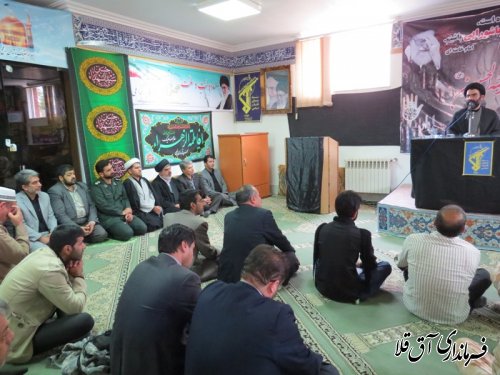 شرکت فرماندار شهرستان آق قلا در مراسم عزاداری سیدالشهداء