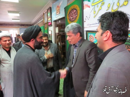 شرکت فرماندار شهرستان آق قلا در مراسم عزاداری سیدالشهداء