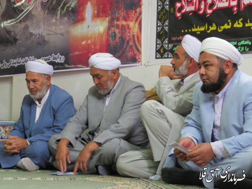 شرکت فرماندار شهرستان آق قلا در مراسم عزاداری سیدالشهداء