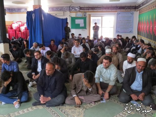 شرکت فرماندار شهرستان آق قلا در مراسم عزاداری سیدالشهداء