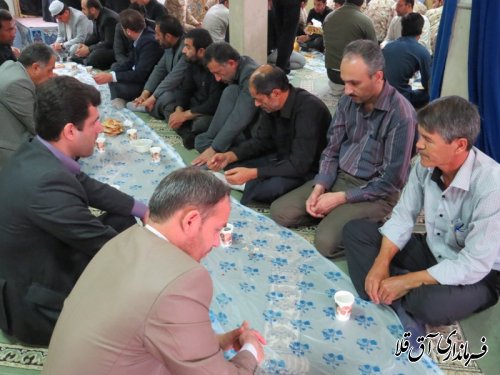 شرکت فرماندار شهرستان آق قلا در مراسم عزاداری سیدالشهداء