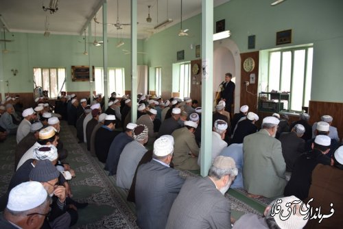 سخنرانی فرماندار شهرستان آق قلا در خصوص انتخابات
