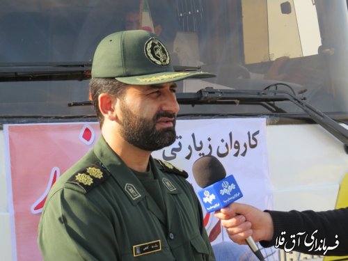 مراسم بدرقه کاروان راهیان نور شهرستان آق قلا