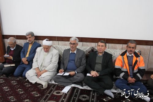 دیدار نماینده مجلس و فرماندار از روستای آقدگش بخش وشمگیر شهرستان آق قلا