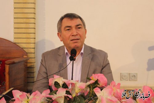 سخنرانی فرماندار در خصوص برنامه های دهه فجر شهرستان آق قلا