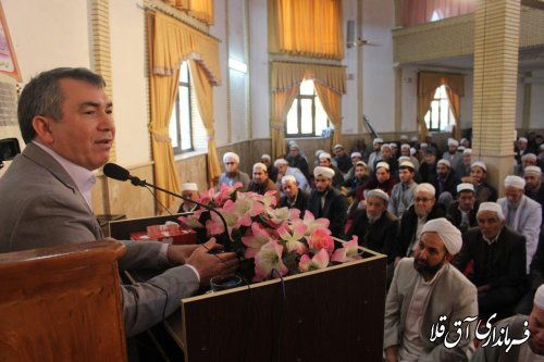 سخنرانی فرماندار در خصوص برنامه های دهه فجر شهرستان آق قلا