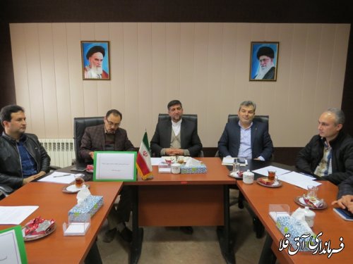 سومین جلسه کمیته مناسب سازی مبلمان شهری شهرستان آق قلا 