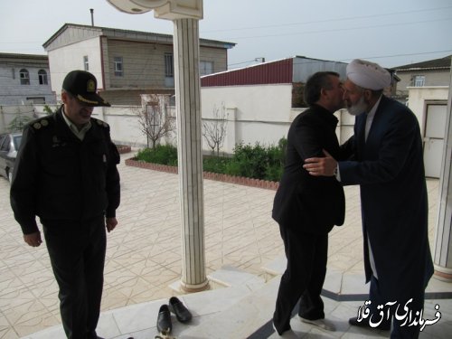 دیدار نوروزی فرماندار با مشاور استاندار و امام جمعه شهر آق قلا