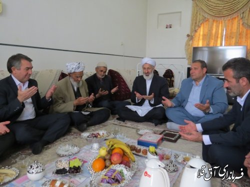 دیدار فرماندار شهرستان آق قلا با جانباز "حاج محمد ایزدی" در روستای دوگونچی