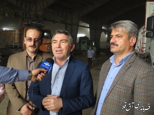 50 هزار تن گندم تا کنون تحویل مراکز خرید شهرستان آق قلا شده است