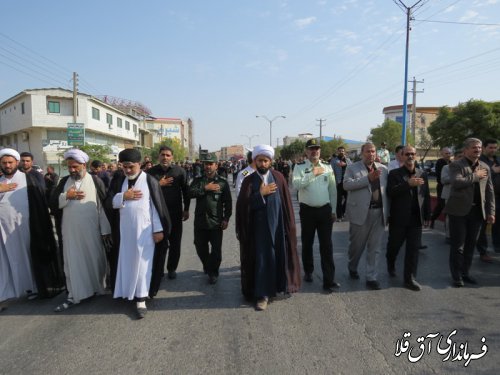 مراسم دسته روی و عزاداری دهه محرم در شهر آق قلا برگزار شد
