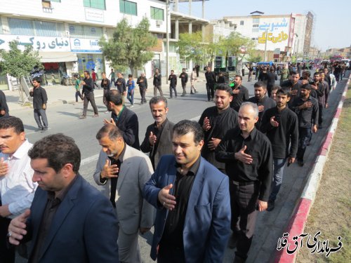 مراسم دسته روی و عزاداری دهه محرم در شهر آق قلا برگزار شد
