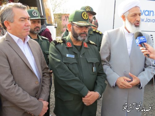 مراسم افتتاحیه استانی و بدرقه کاروان راهیان نور دانش آموزی در شهرستان آق قلا برگزار شد