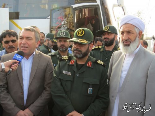 مراسم افتتاحیه استانی و بدرقه کاروان راهیان نور دانش آموزی در شهرستان آق قلا برگزار شد