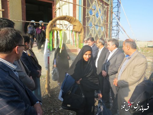 مراسم بدرقه دومین مرحله از اعزام کاروان راهیان نور دانش آموزی شهرستان آق قلا برگزار شد