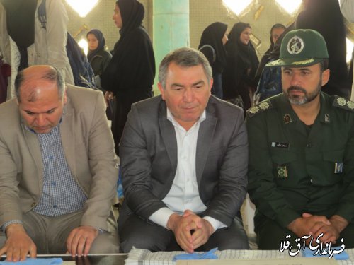 مراسم بدرقه دومین مرحله از اعزام کاروان راهیان نور دانش آموزی شهرستان آق قلا برگزار شد