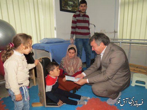 بازدید نماینده عالی دولت از مراکز آموزشی و توانبخشی"هدایت"و"دایان"شهرستان آق قلا