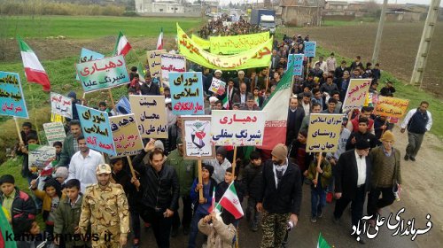 حماسه  باشکوه چهلمین سالگرد پیروزی انقلاب اسلامی ایران در روستای شیرنگ علیا 