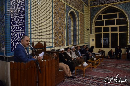 میزخدمت در مسجد جامع علی آبادکتول برگزارشد