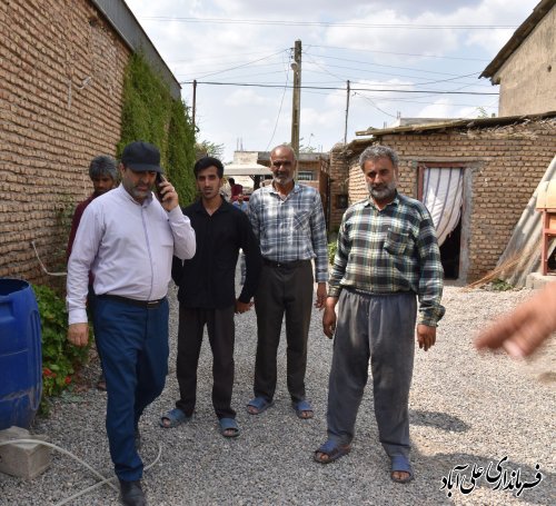 بازدید میدانی فرماندار علی آبادکتول از وضعیت آب شرب روستای قوشکرپی