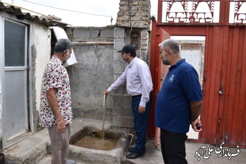 بازدید میدانی فرماندار علی آبادکتول از وضعیت آب شرب روستای قوشکرپی