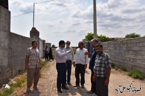 بازدید میدانی فرماندار علی آبادکتول از وضعیت آب شرب روستای قوشکرپی