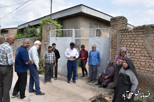 بازدید میدانی فرماندار علی آبادکتول از وضعیت آب شرب روستای قوشکرپی