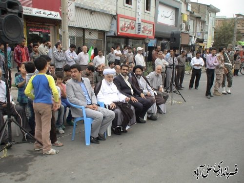 رژه با شکوه نیروهای نظامی وانتظامی درعلی آباد کتول(گزارش تصویری)