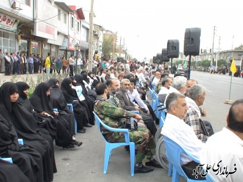 رژه با شکوه نیروهای نظامی وانتظامی درعلی آباد کتول(گزارش تصویری)