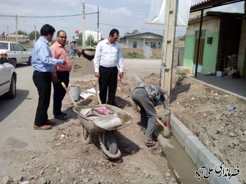 بازدید فرماندار از پروژه های بنیاد مسکن شهرستان علی آباد