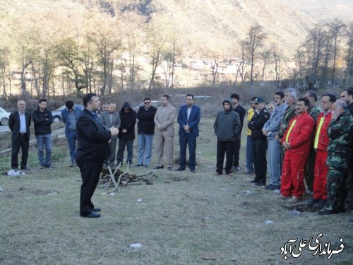 مانور پیشگیری از آتش سوزی در علی آباد برگزارشد