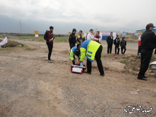 برگزاری مانورامداد ونجات،حواث ترافیکی وجاده ای باحضورفرماندارعلی آباد کتول