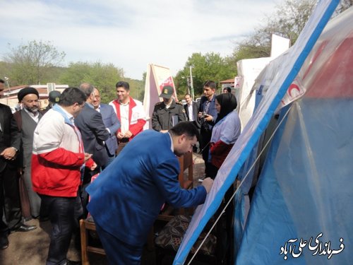 بازدید فرمانداراز کمپهای نوروزی شهرستان علی آباد کتول