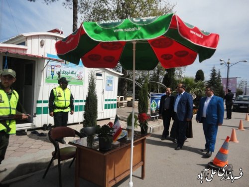 بازدید فرمانداراز کمپهای نوروزی شهرستان علی آباد کتول