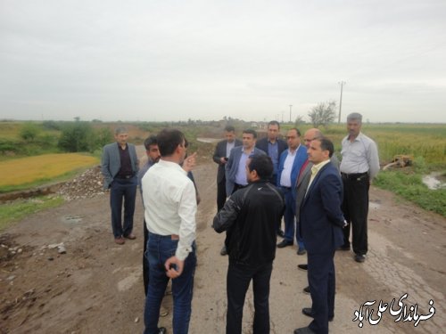 بازدید فرماندارعلی آباد کتول از روستای مهدی آباد