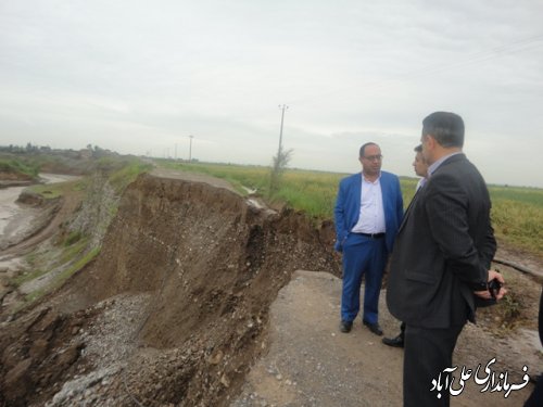 بازدید فرماندارعلی آباد کتول از روستای مهدی آباد