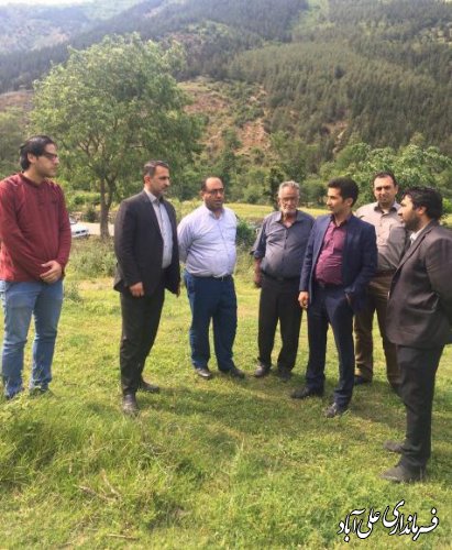 بازدید فرماندار ازمحل احداث آب بندان درروستای چینو 